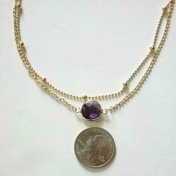 💕4/$25💕2 Layer Purple Crystal Choker - Picture 8 of 8